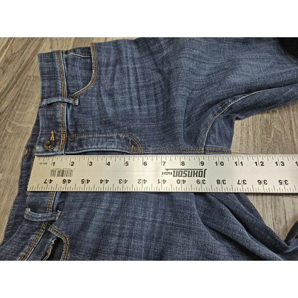 Chicos Jeans Womens 0 Blue So Slimming Girlfriend Crop Medium Wash Denim Zip Fly